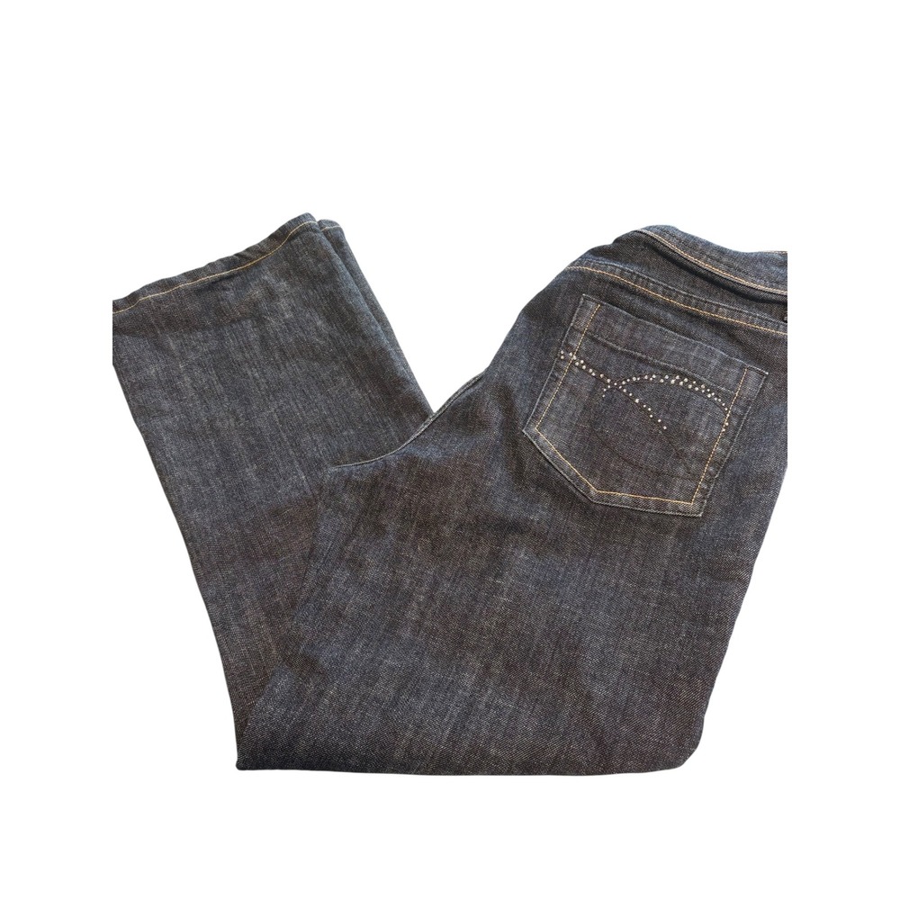 Dark Wash Denim Jeans Rhinestone Pocket Detail Casual‎ Everyday